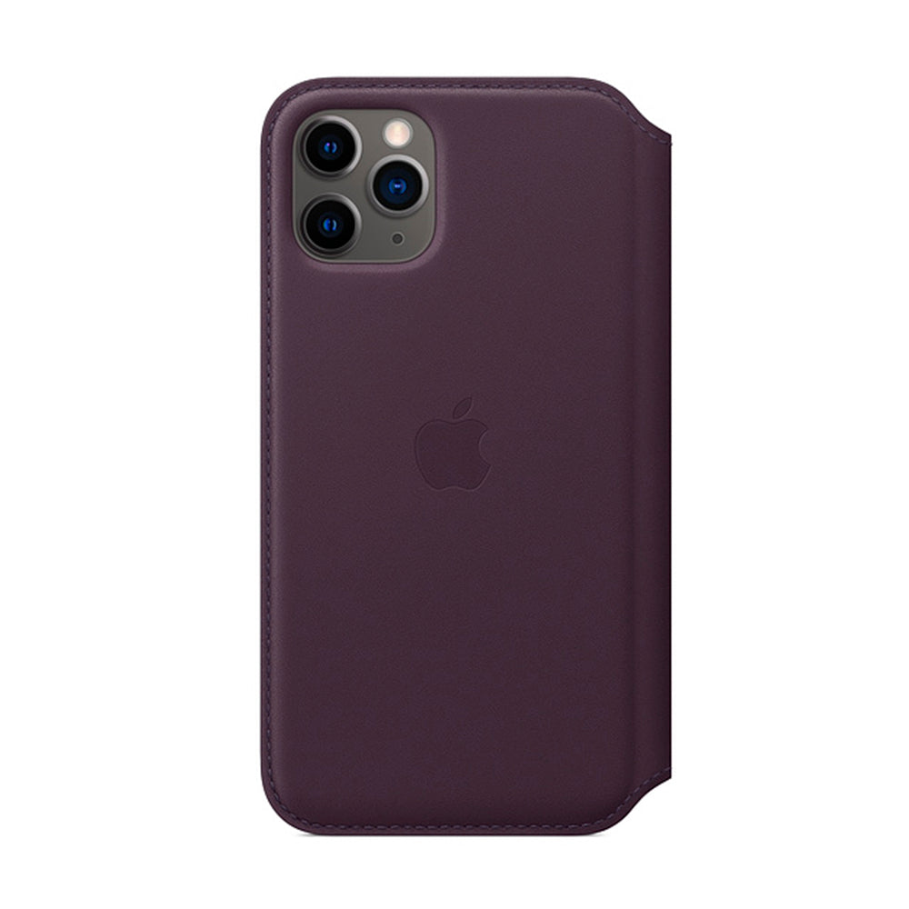 Apple Carcasa Folio de Cuero iPhone 11 Pro Berenjena