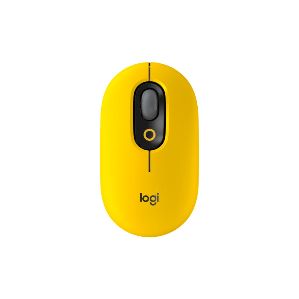 Mouse inalambrico Logitech Pop con funcion emojis Amarillo