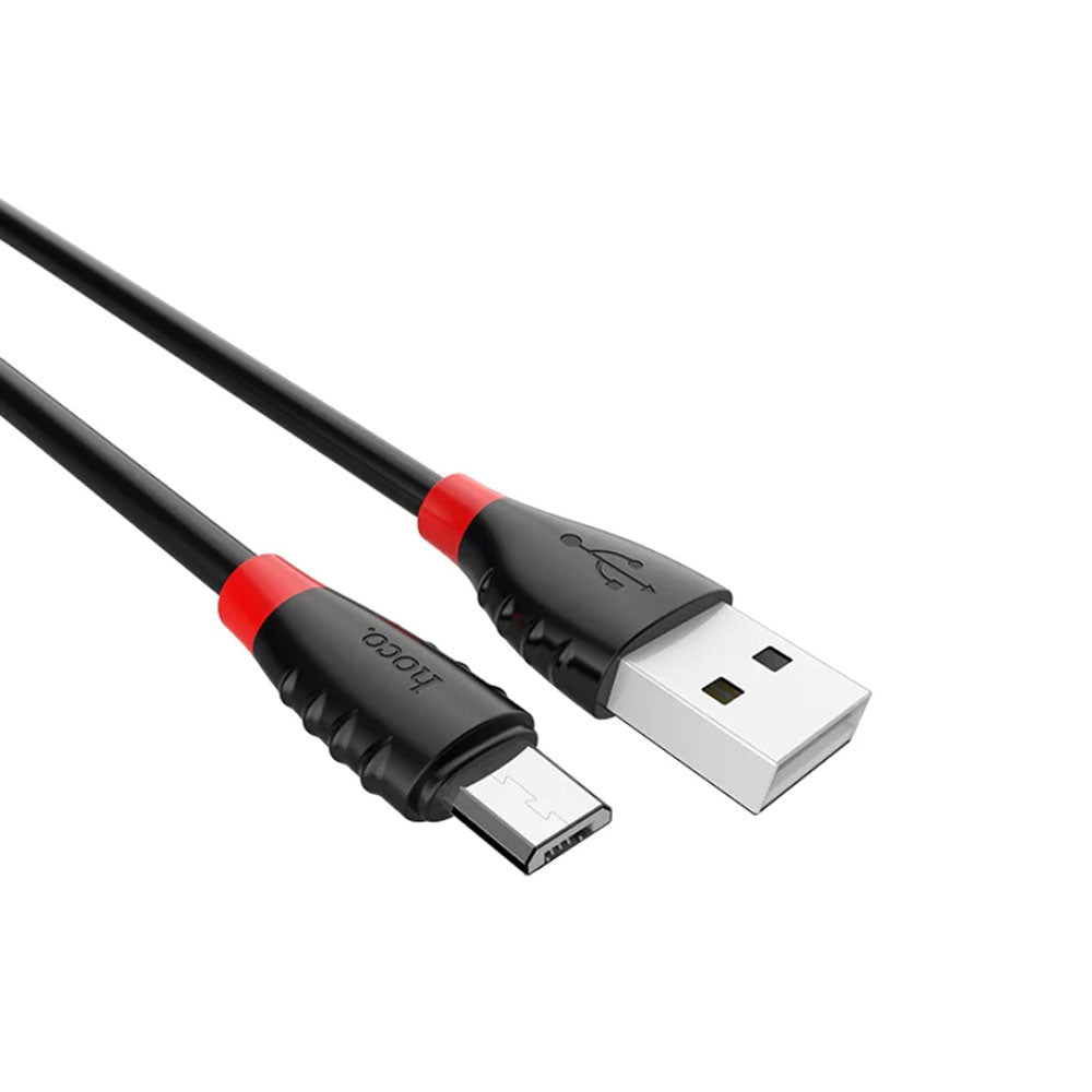 Cable Hoco X27 USB a Microusb 2.4A 1.2m Negro
