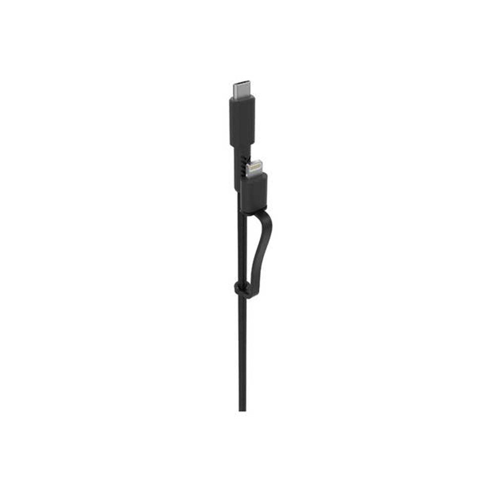 Cable dual Mophie Lightning/ Micro USB a USB 2 Mt Negro