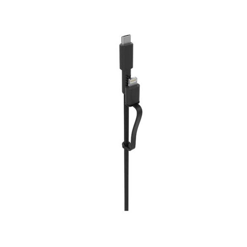 Cable dual Mophie Lightning Micro USB a USB 1.2 Mt Negro