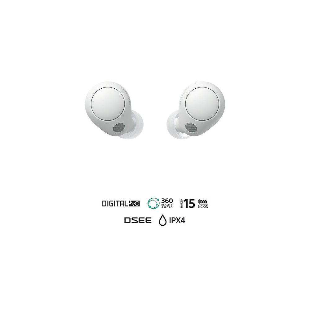 Audifonos Sony WF C700N In Ear Bluetooth Noise Cancelling Blanco