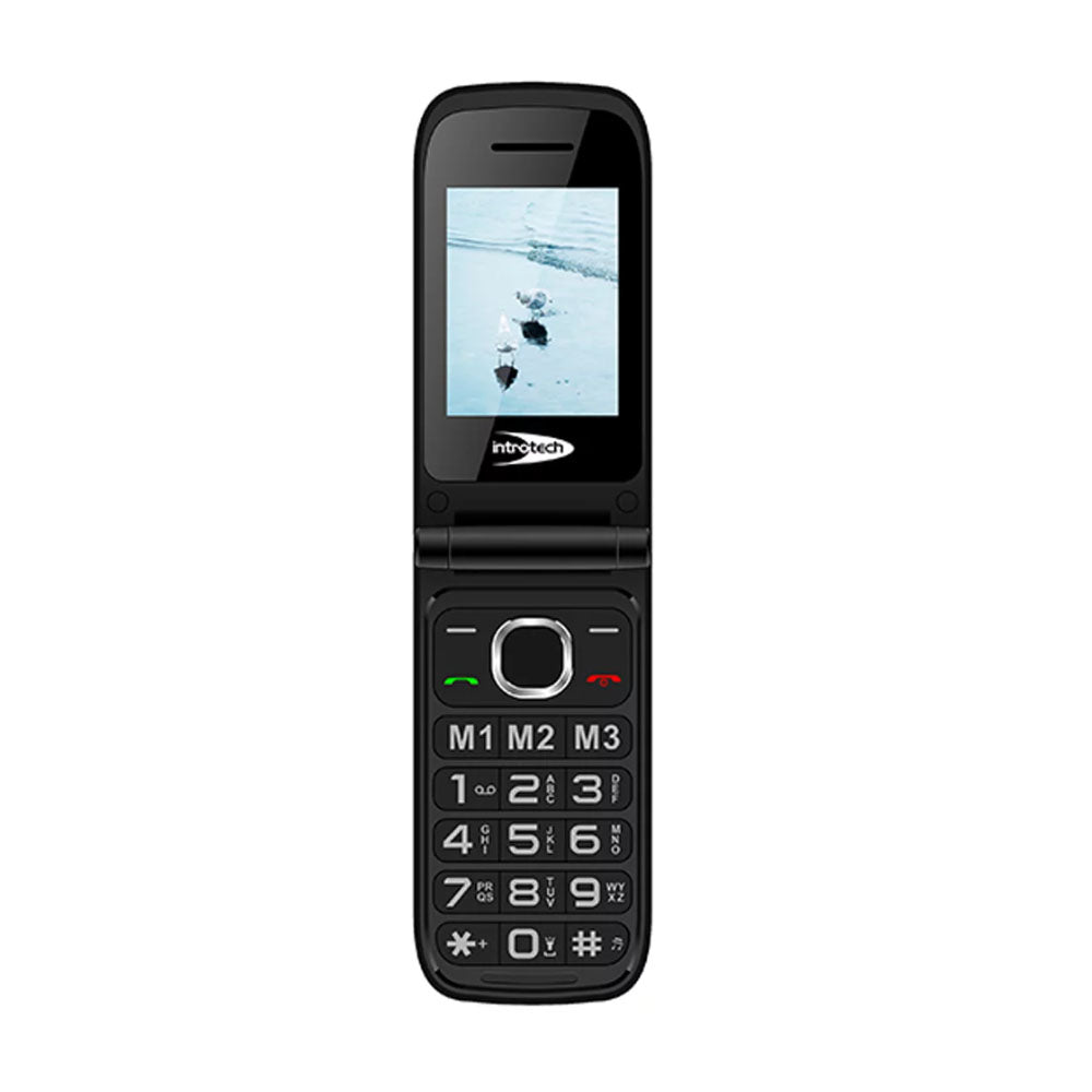 Telefono Senior Introtech Senior 4G Clamshell Negro
