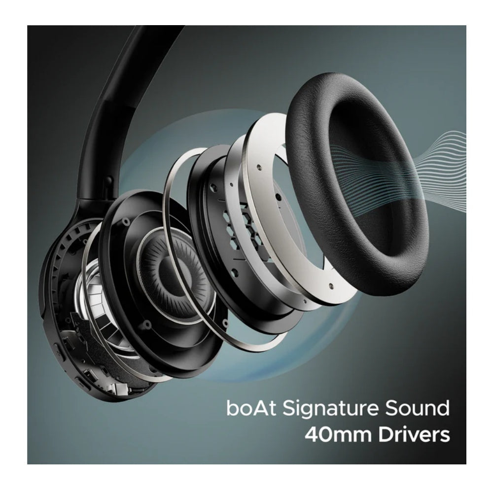 Audifonos Boat Rockerz 551 Anc Over Ear Bluetooth Negro