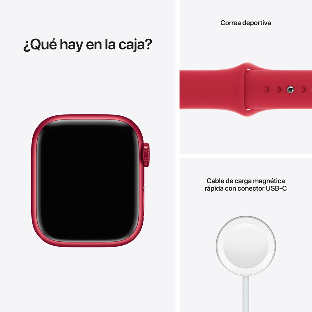 Apple Watch Series 7 GPS 41 mm Correa deportiva Roja