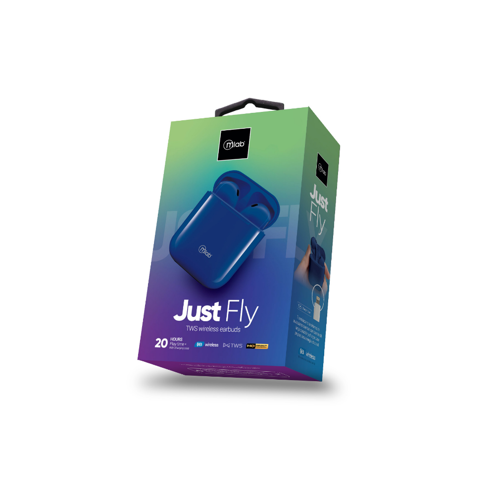 Audifonos Mlab Just Fly 8916 In Ear Bluetooth TWS Azul