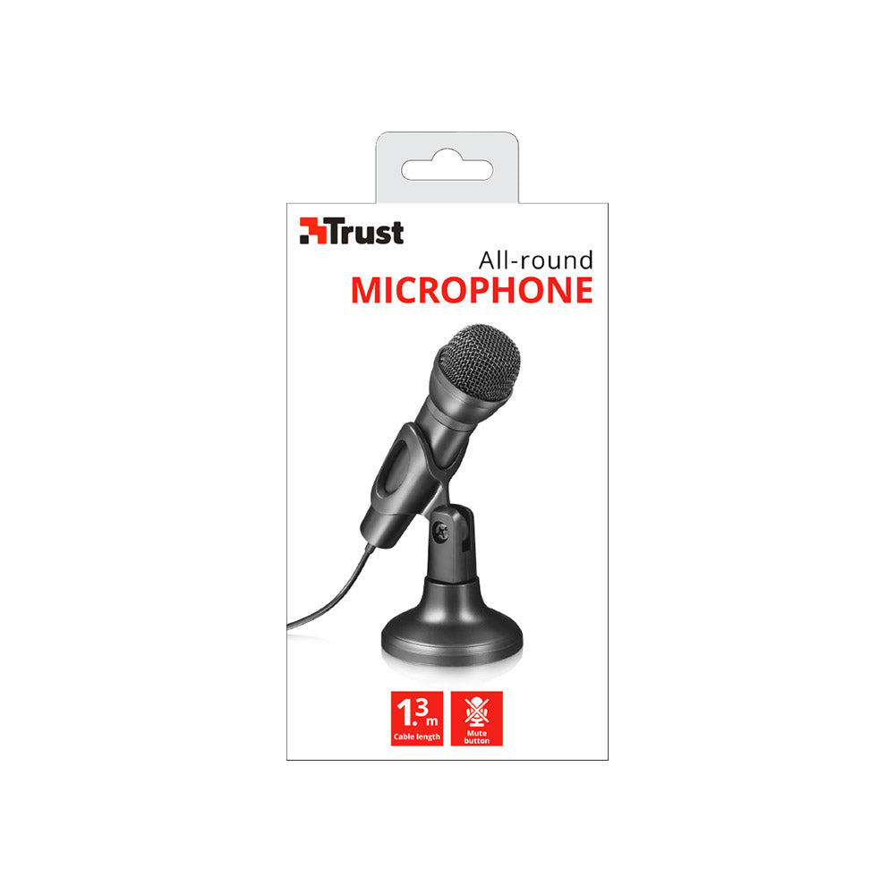 Microfono Trust All Round con Pedestal Jack 3.5 mm