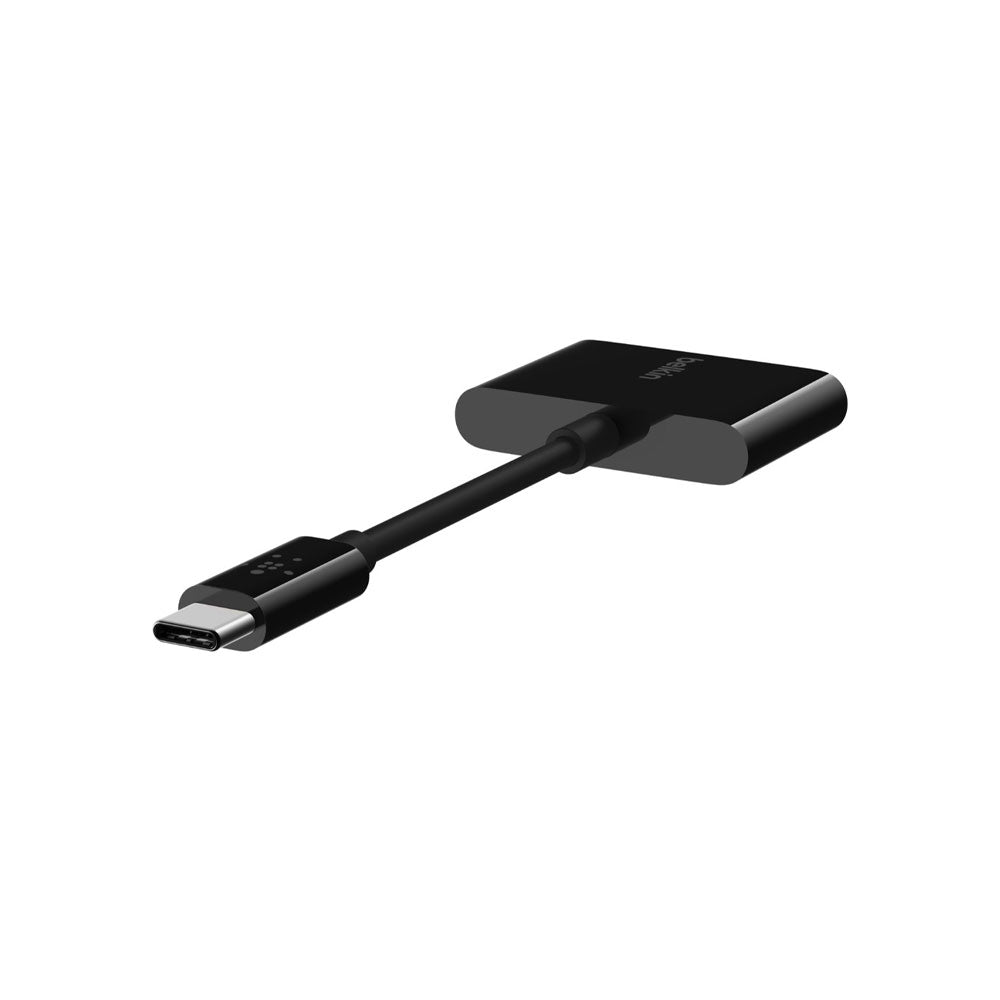 Adaptador carga y audio Belkin RockStar 3.5 mm USB C negro