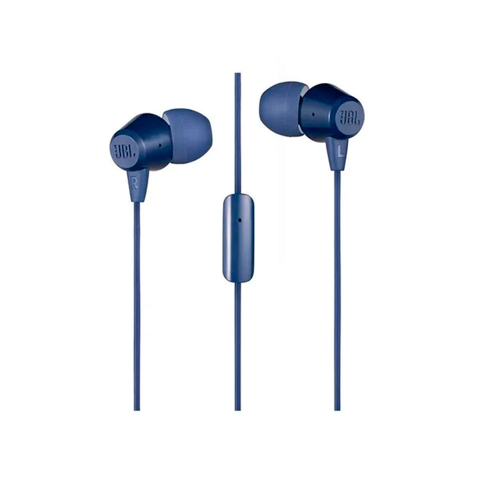Audifonos JBL C50HI In ear con cable manos libres Azul