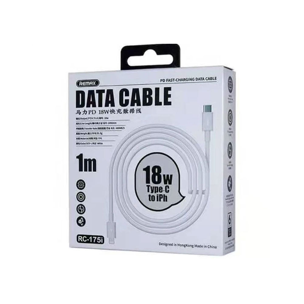 Cable PD a Lightning Remax 18W RC-175i Blanco
