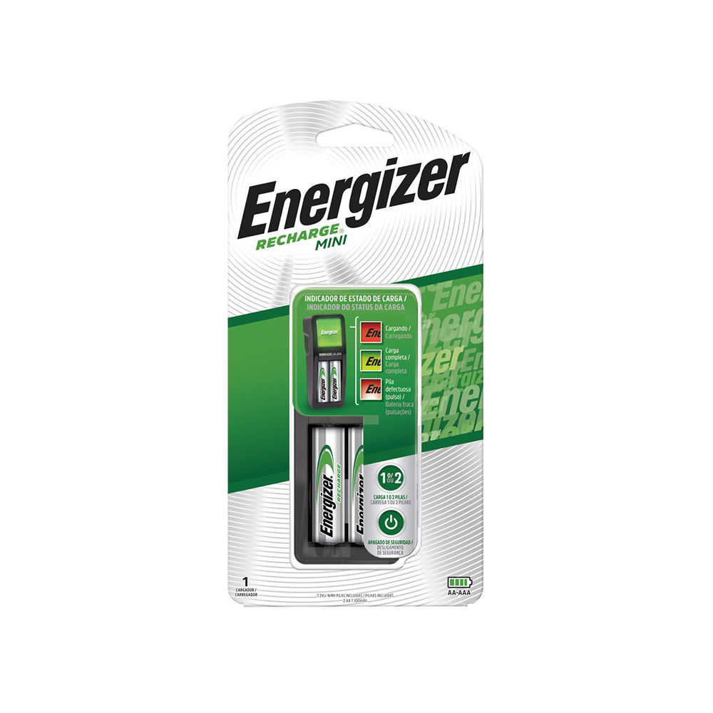 Cargador de Pilas Energizer CH2PC4 Mini AA/AAA + 2 Pilas AA