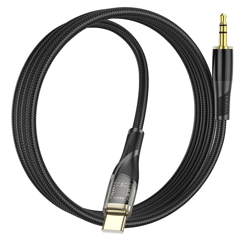 Cable de Audio Hoco UPA25 Transparent Discovery Tipo C Negro