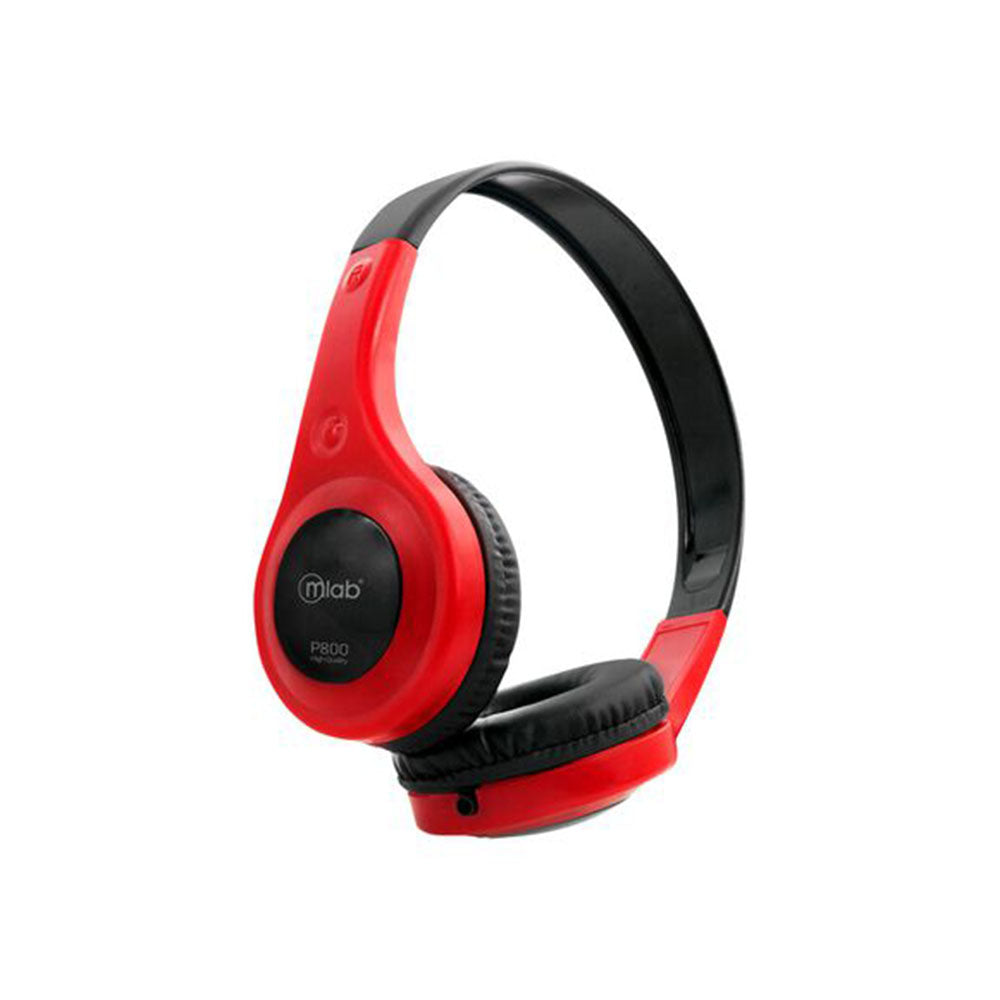 Open Box - Audifonos MLab P800 Headband PowerBass Jack 3.5mm Rojo