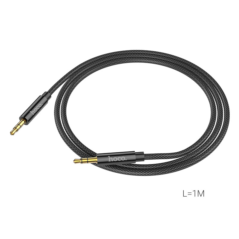 Cable de Audio Hoco UPA19 Jack 3.5mm a Jack 3.5mm 1m Negro