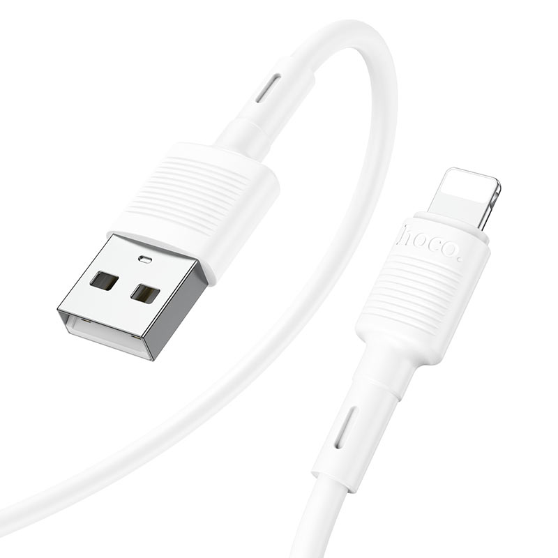 Cable Hoco X83 Victory USB A Lightning 1m 2.4A Blanco
