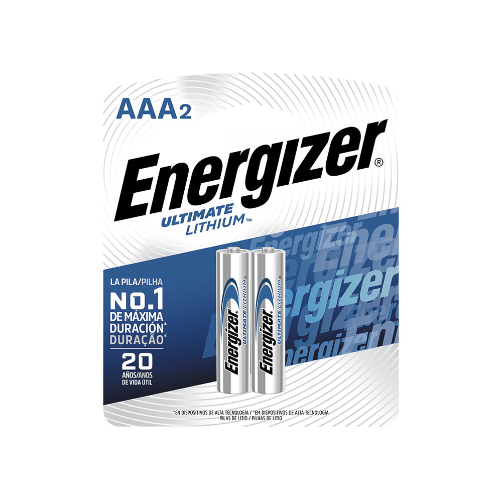 Pilas Energizer L92BP2 Ultimate Lithium AAA - x2 unidades
