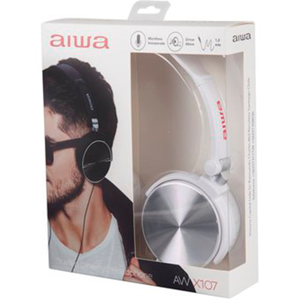 Audífonos Aiwa X107 Manos Libres Jack 3.5mm 1.2m Blanco