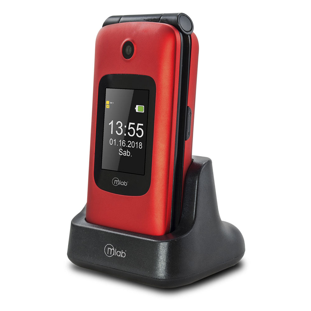 Telefono Senior Mlab 8091 Shell Shape Dual Sim Rojo