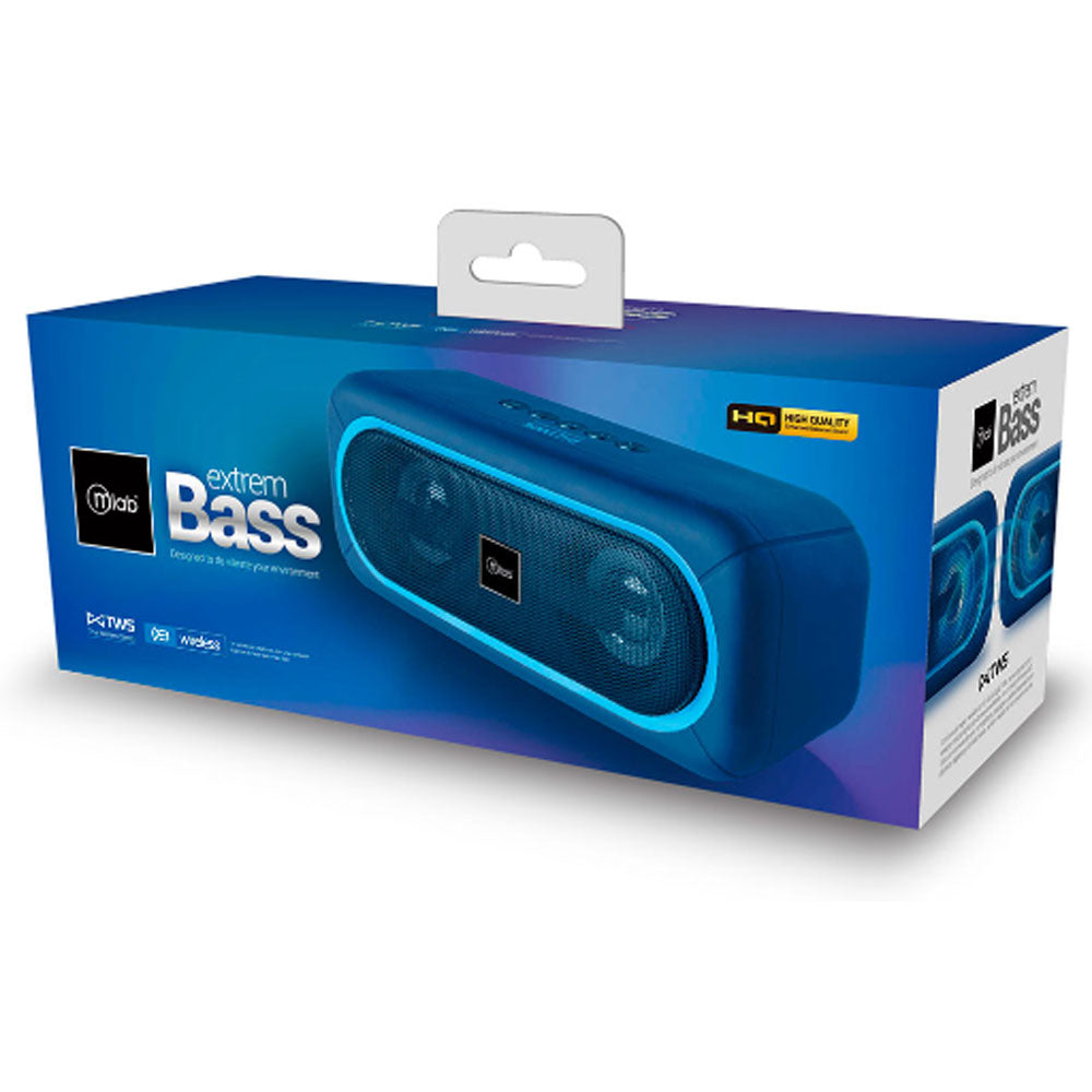 Parlante Mlab Extrem Bass Bluetooth TWS Azul