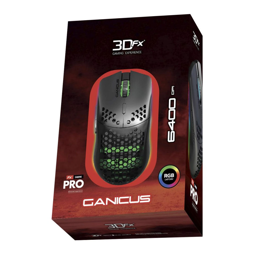 Mouse Gamer 3DFX Ganicus Pro 9085 7 Botones 6400DPI USB