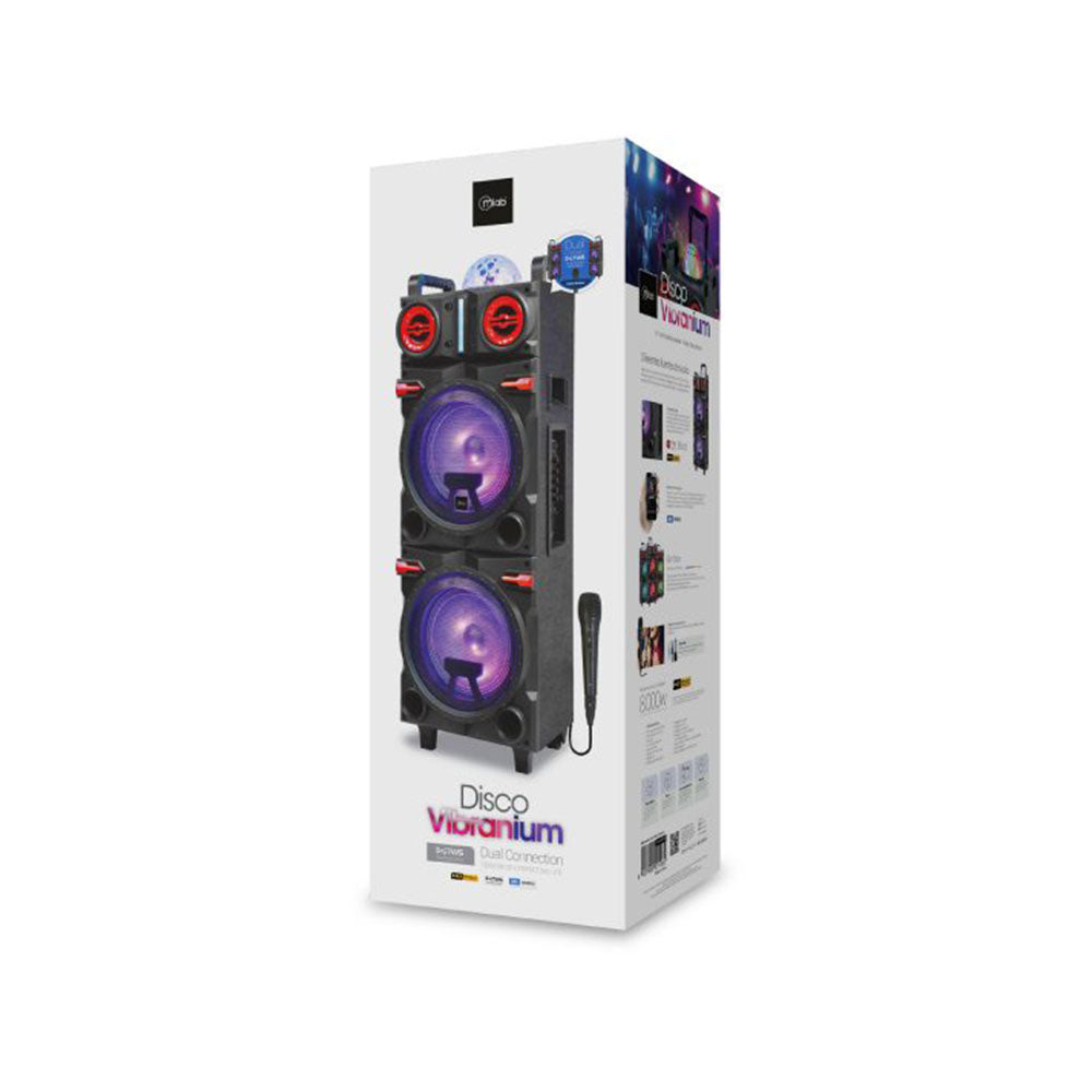 Parlante MLab Disco Vibranium Karaoke Bluetooth 8000W PMPO