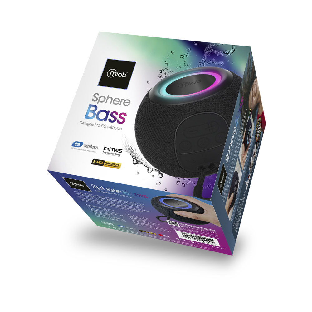Parlante Mlab Sphere Bass 9299 TWS Bluetooth FM USB TF Negro