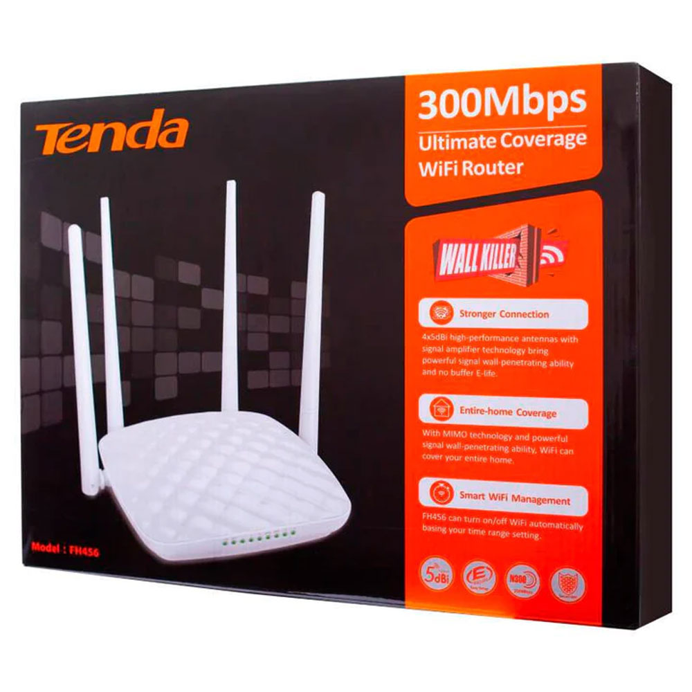 Router Tenda 29TDAFH456 N300 4 Antenas 300 Mbps