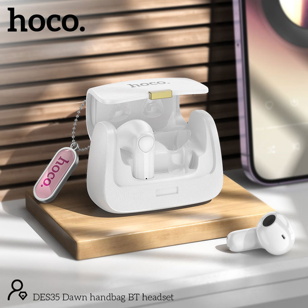 Audifonos Hoco DES35 Bolso Dawn TWS In Ear Bluetooth Blanco
