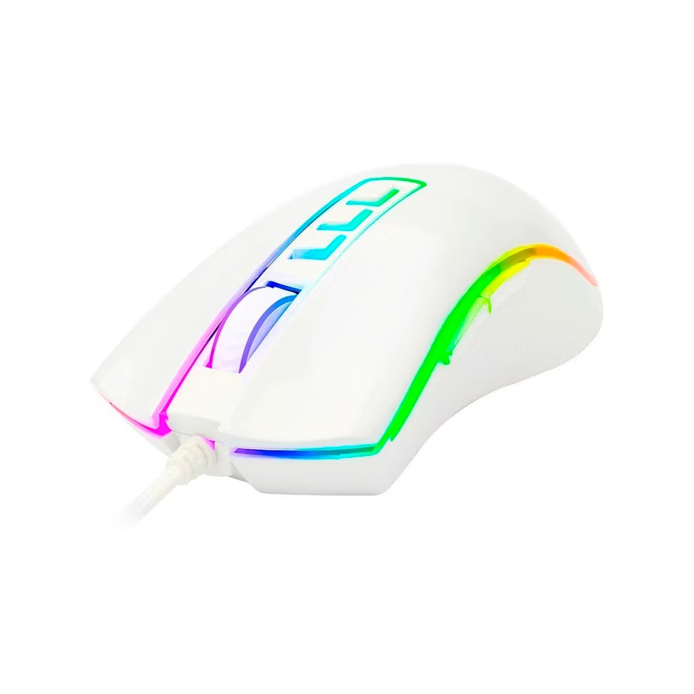 Mouse Gamer Redragon Cobra M711W RGB con cable Blanco