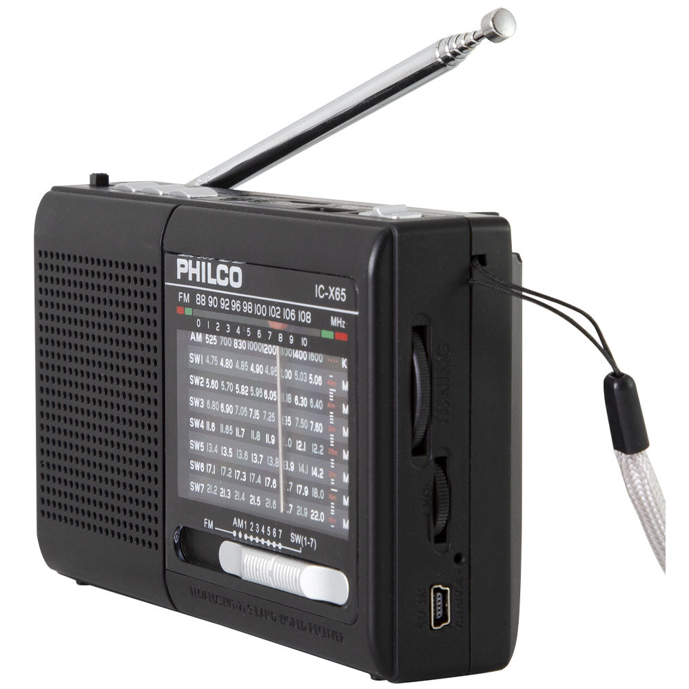 Radio Multibanda Philco ICX65 Bluetooth FM USB Negro