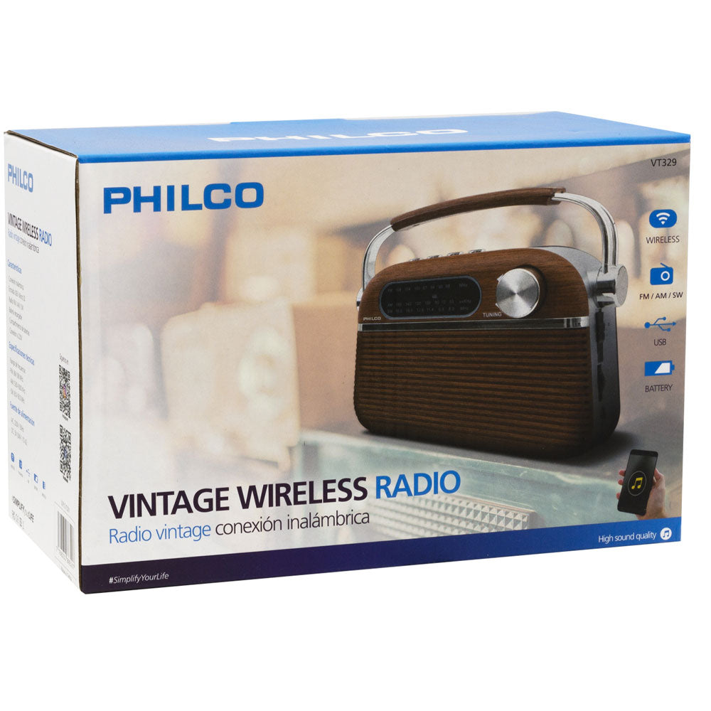 Radio Vintage Philco VT329 FM USB SD