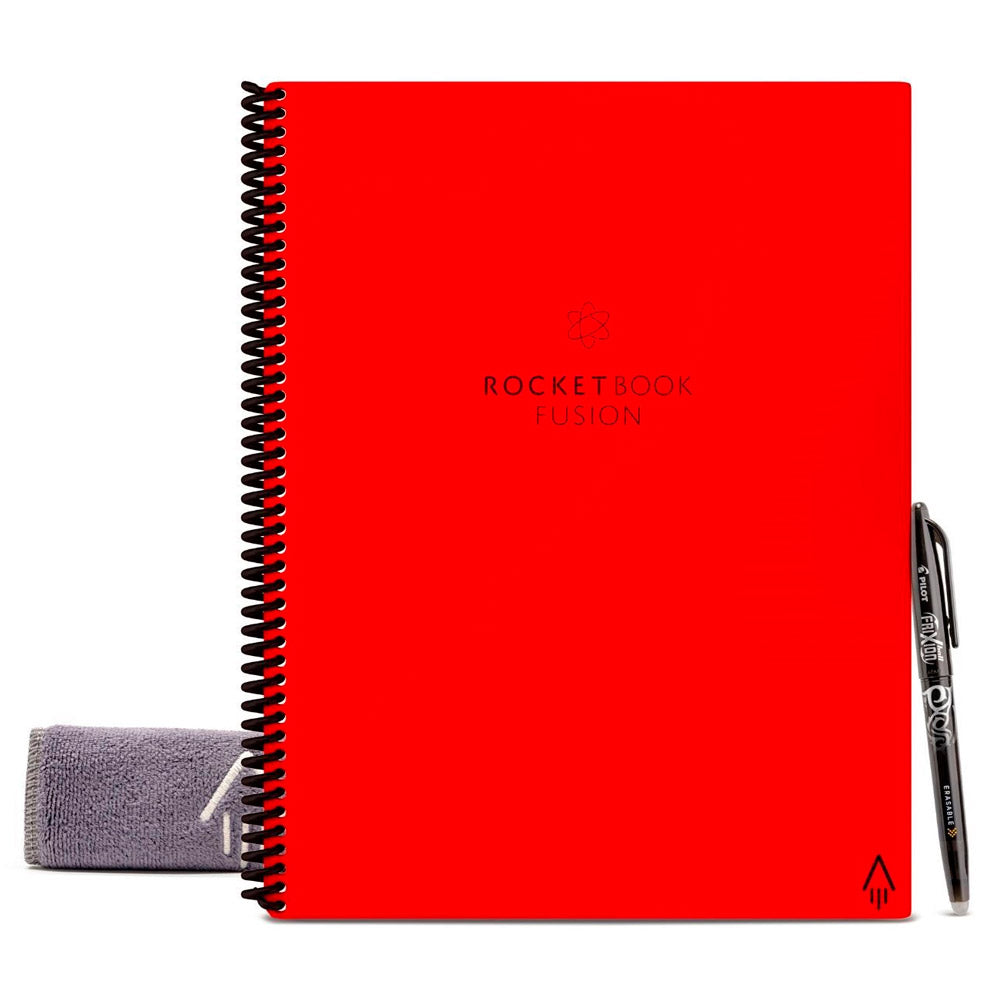 Cuaderno inteligente Rocketbook Fusion Carta Rojo
