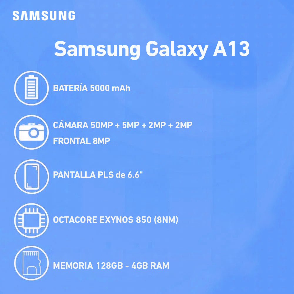 Samsung Galaxy A13 128GB ROM 4GB RAM Negro