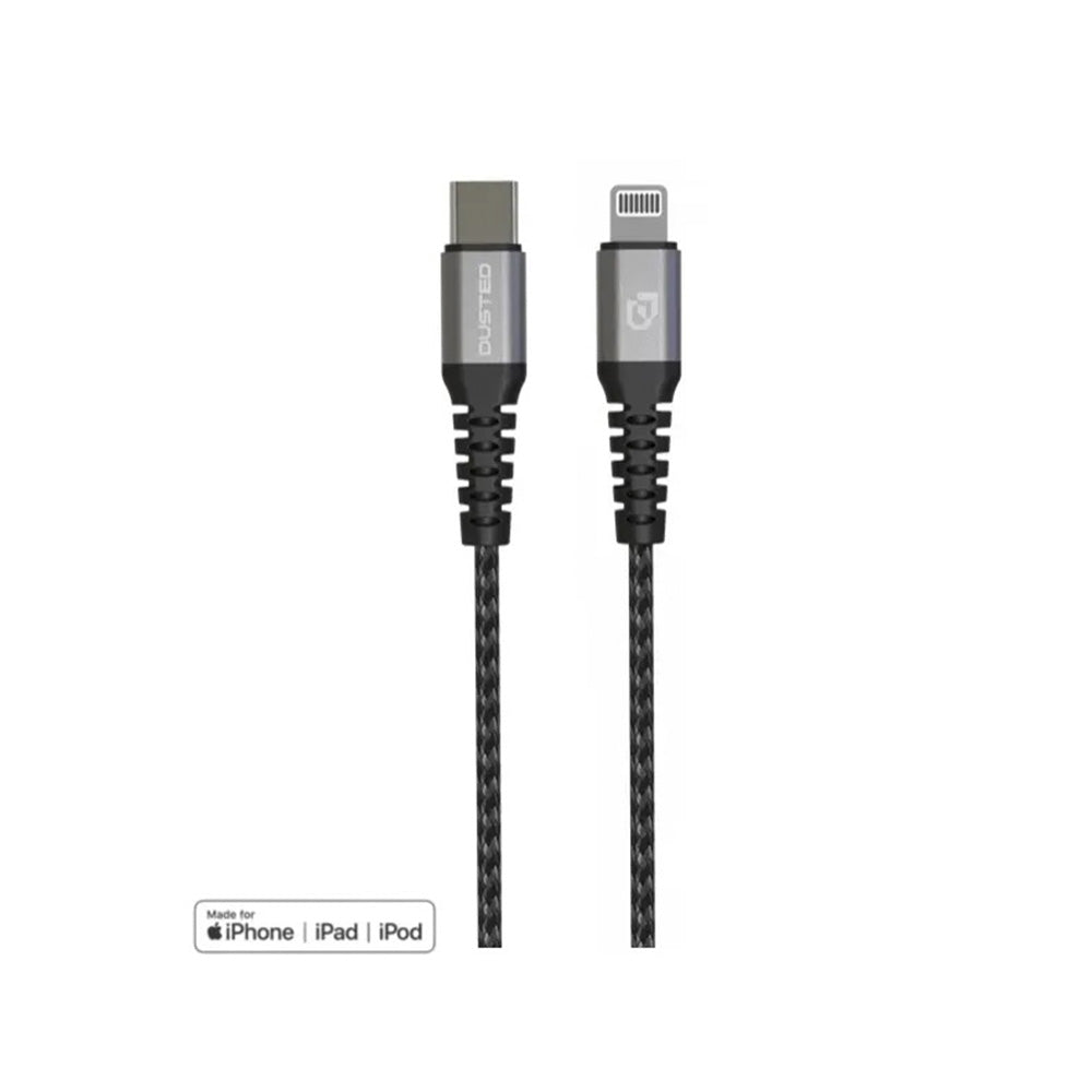 Cable Dusted Lightning MFI a USB C 1.2m Rugged Negro