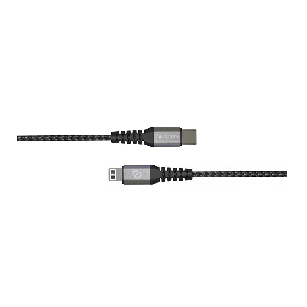 Cable Dusted Lightning MFI a USB C 1.2m Rugged Negro