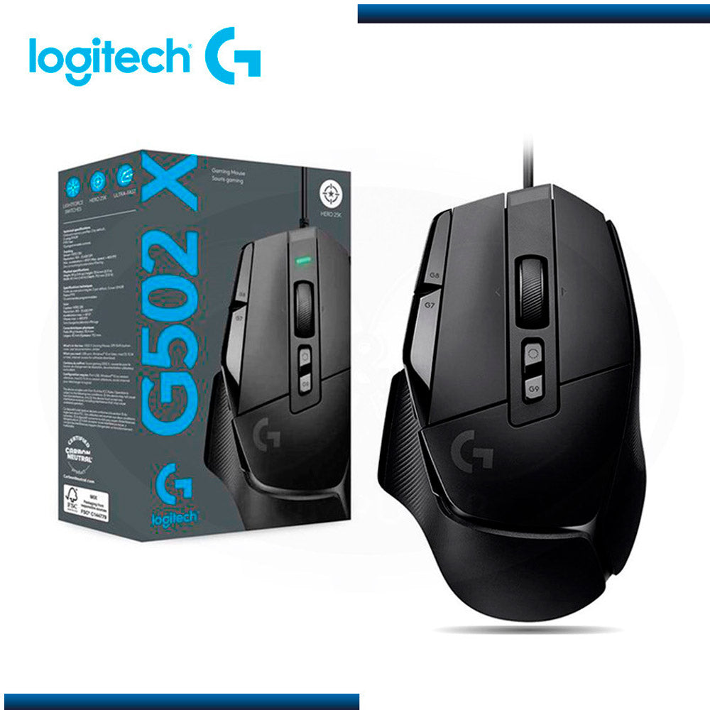 Mouse Gamer Logitech G502 X USB Negro