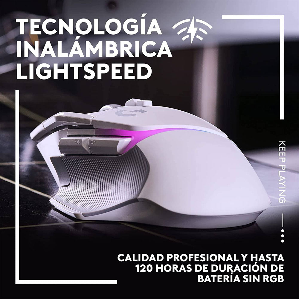 Mouse Gamer inalambrico Logitech G502 X Plus Blanco