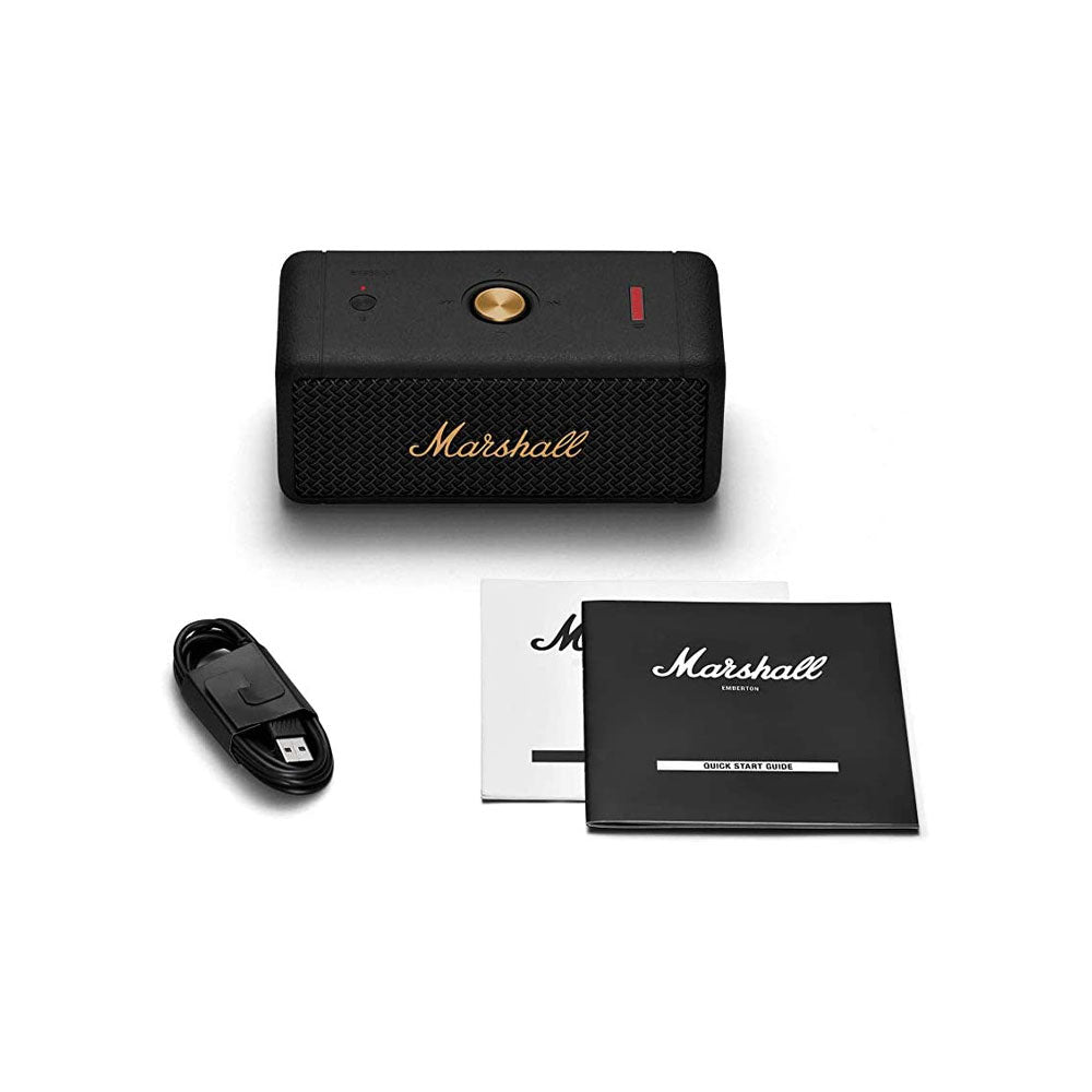 OPEN BOX- Parlante Marshall Emberton Bluetooth Black & Brass
