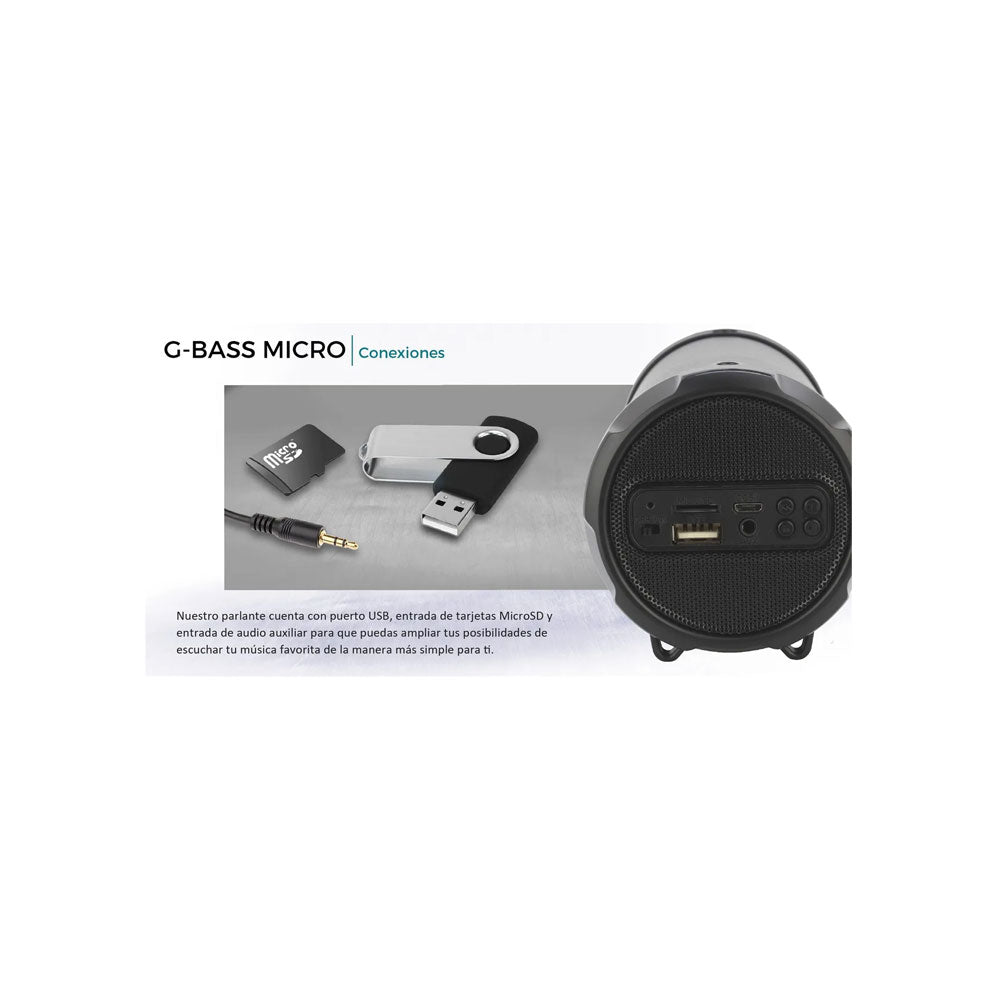 Parlante Master G Bluetooth G Bass Micro 2 pulg 3W Bazuca