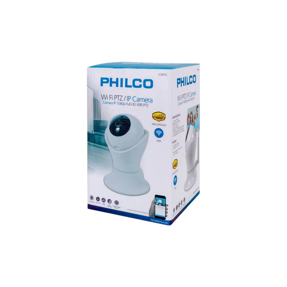 Camara de seguridad Philco W3870 IP 1080P WiFi PTZ Blanco