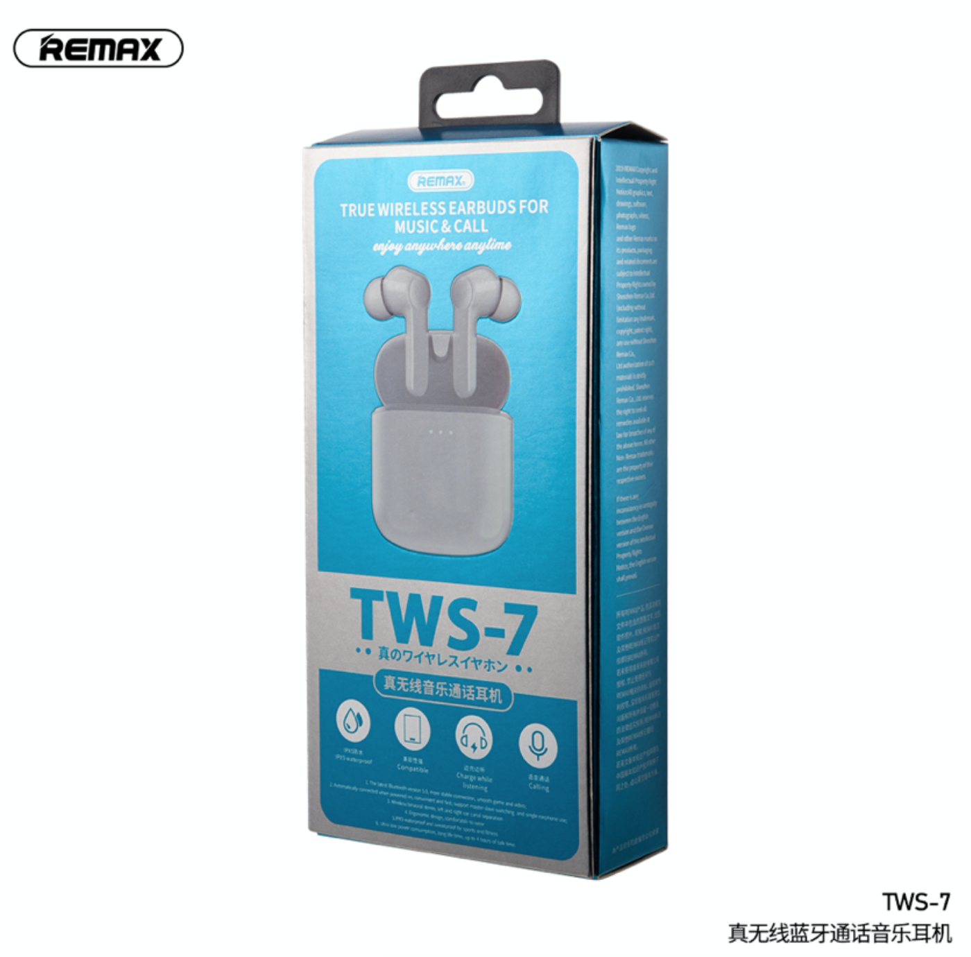 Audífonos Remax TWS-7 Bluetooth Blanco