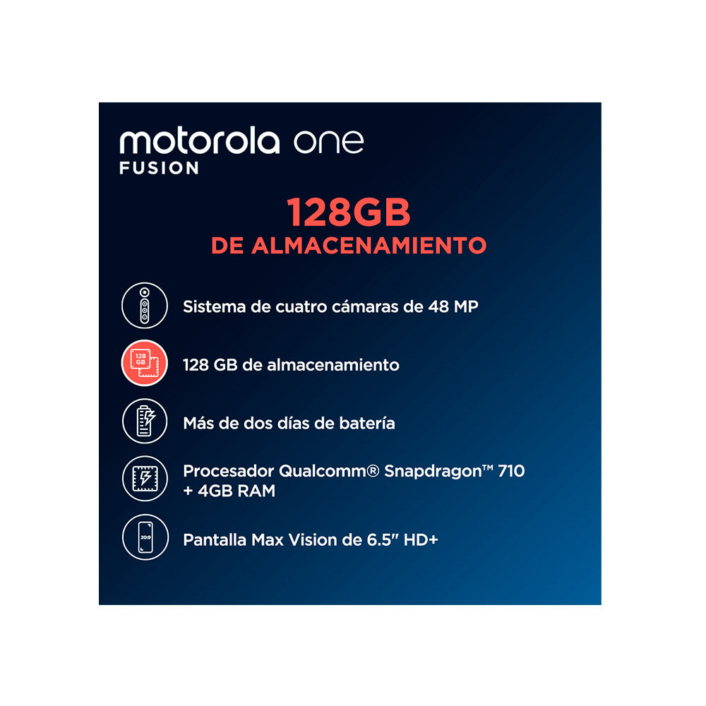 Motorola Moto One Fusion 128GB ROM 4GB RAM