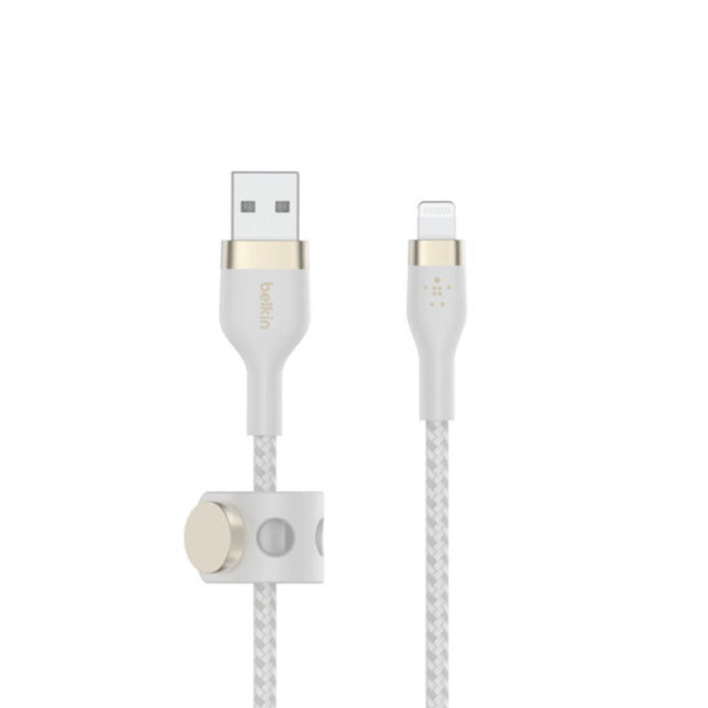Cable Belkin Pro Flex USB A a Ligthing 1mt Blanco