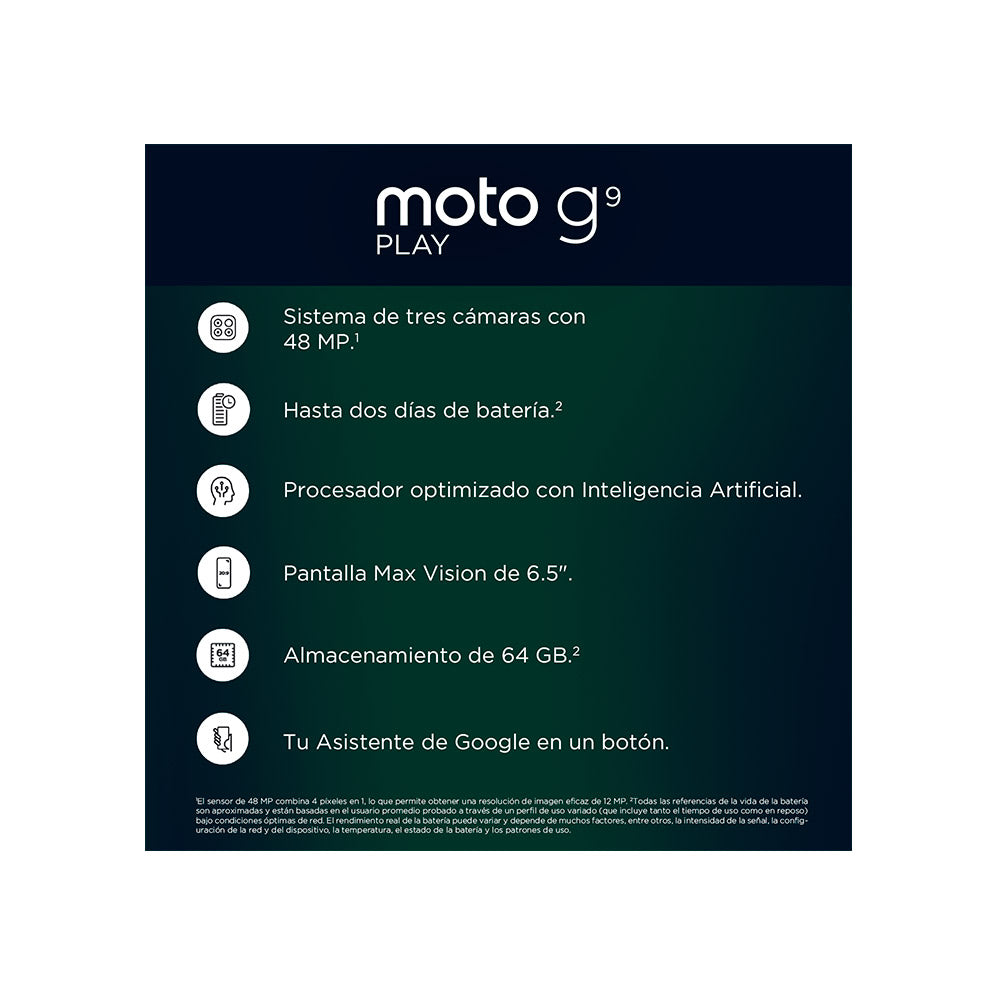 MOTOROLA G9 PLAY 64GB ROM 4GB RAM