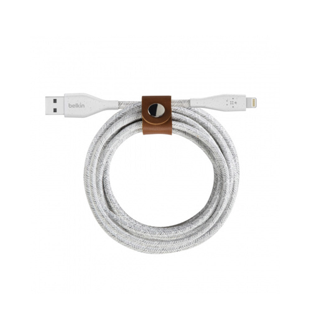 Cable Belkin Lightning a USB-A 1.2 Mt Duratek Plus Blanco