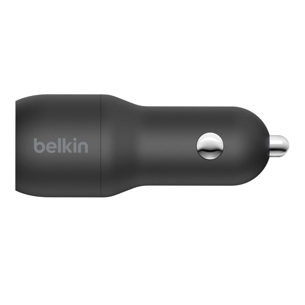 Cargador de Auto Belkin 24W Doble USB Boost Charge Negro