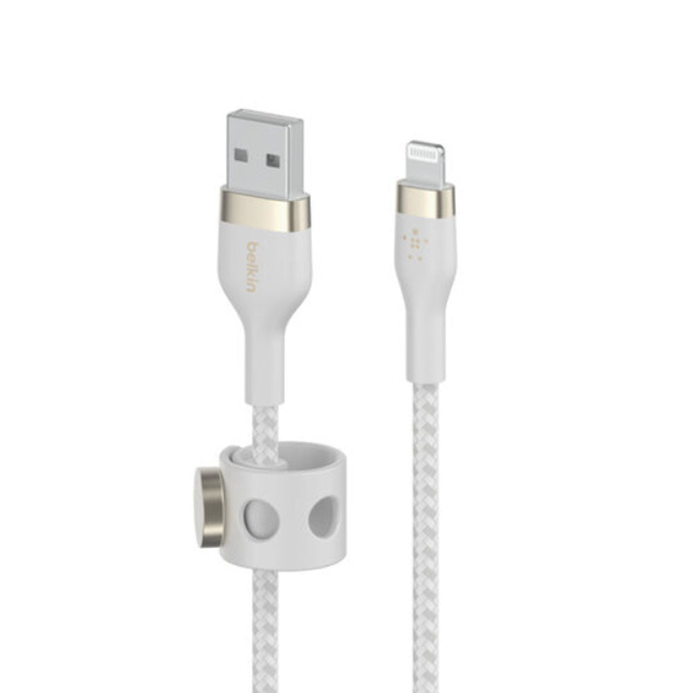 Cable Belkin Pro Flex USB A a Ligthing 1mt Blanco