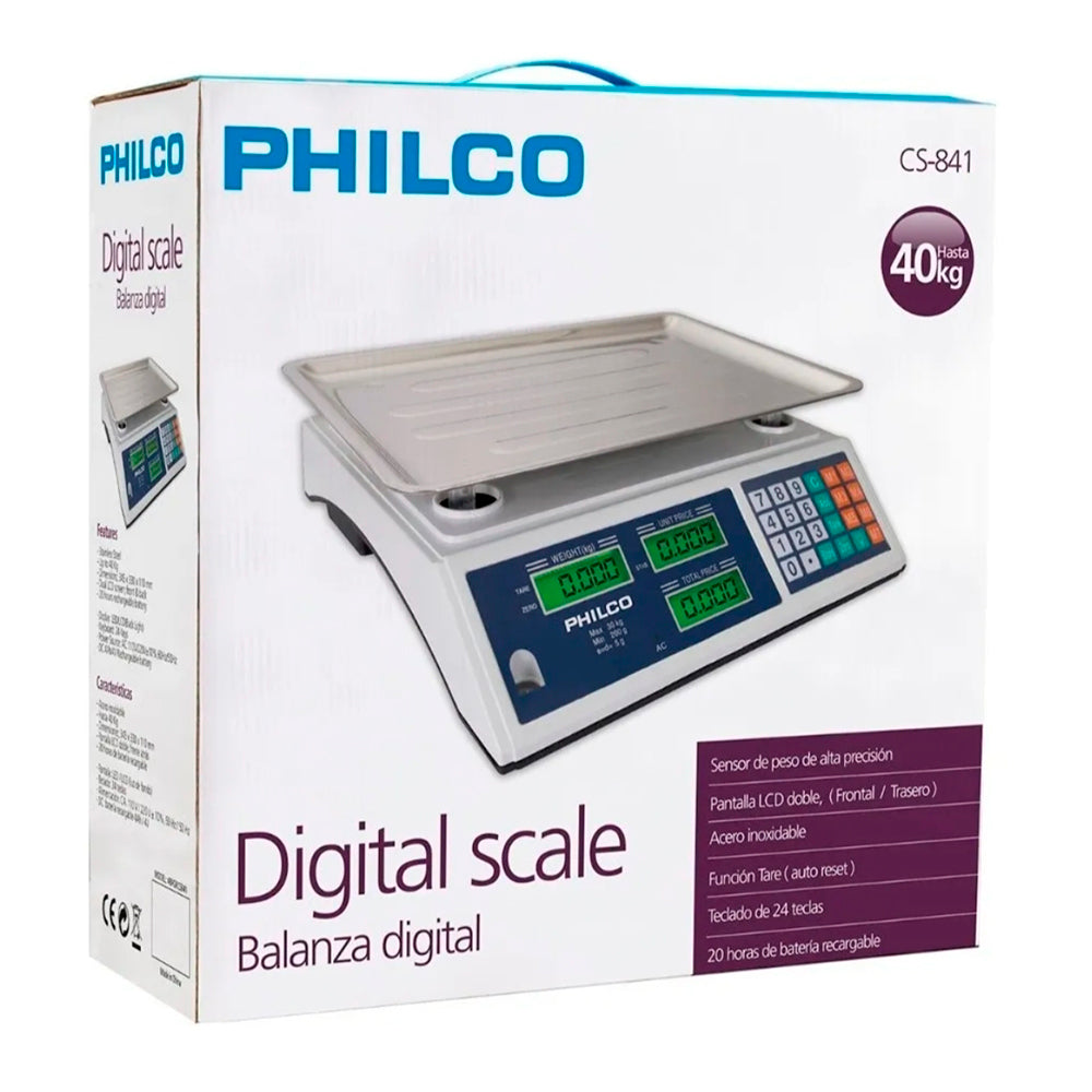 Balanza Philco 48PGRCS841 Para Comercio LCD Hasta 40kg