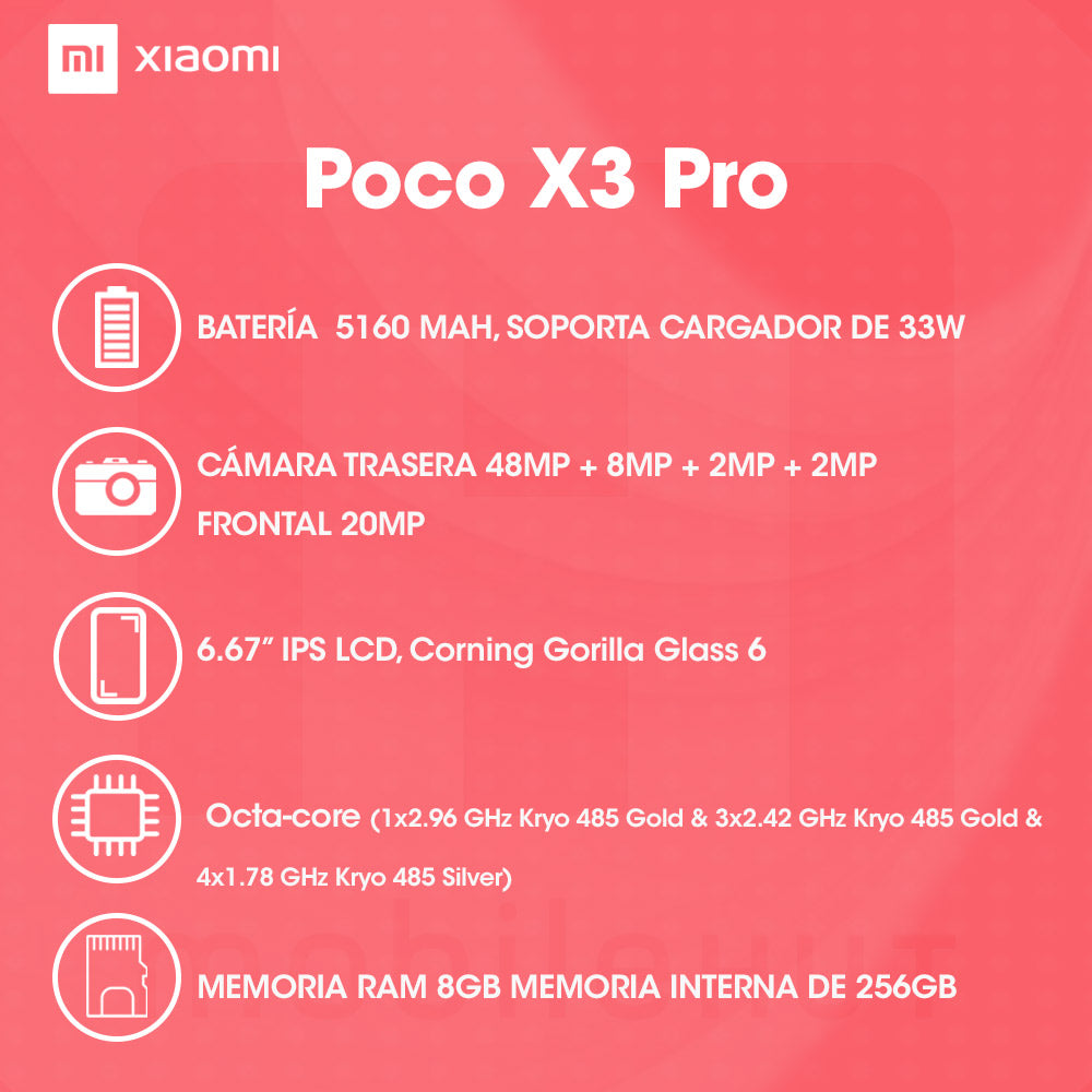 Xiaomi Poco X3 Pro 256GB ROM 8GB RAM Negro