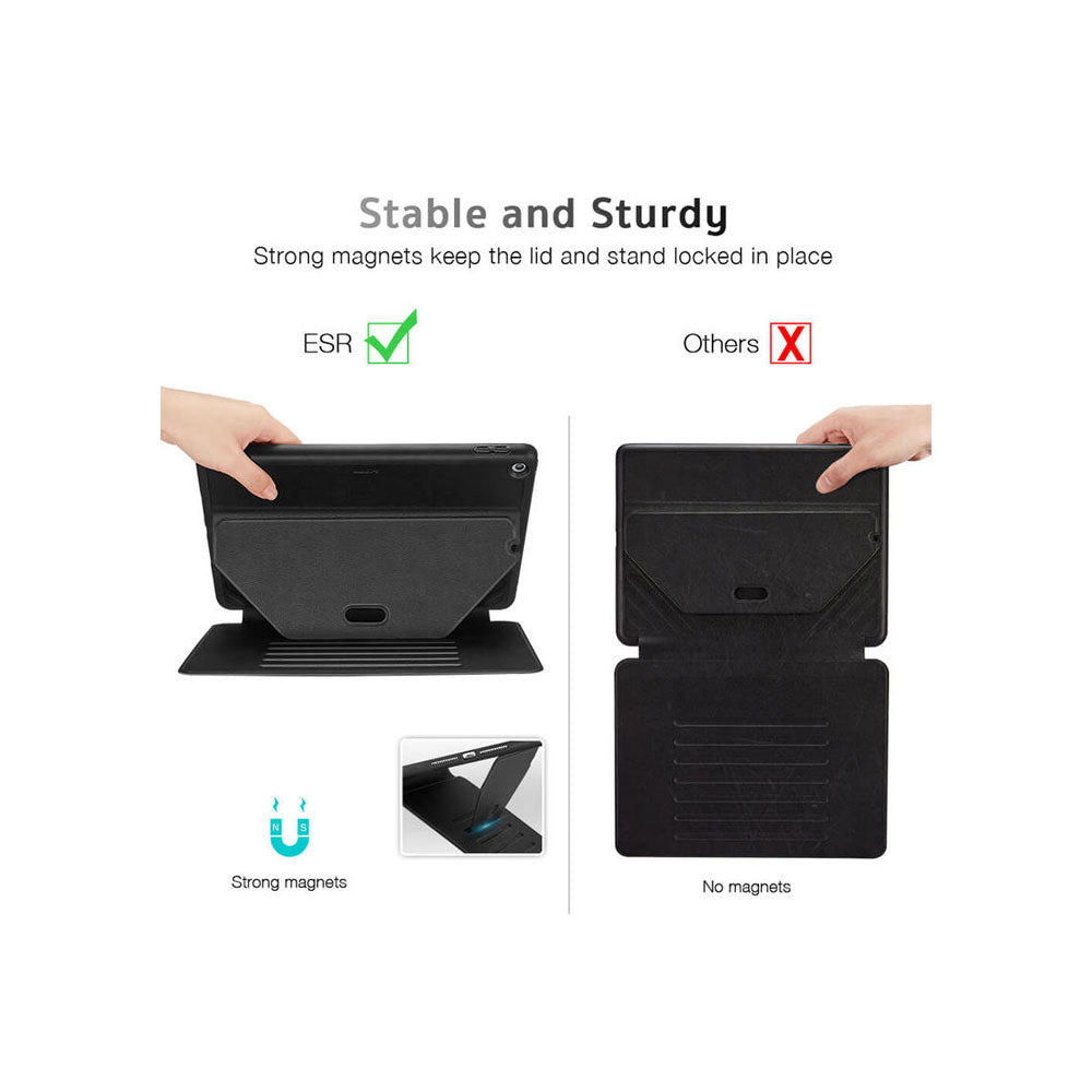 Funda protectora ESR Para iPad 10.2 2019 Sentry Stand Negro